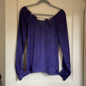 Satin scoop necked top that Ties in the back